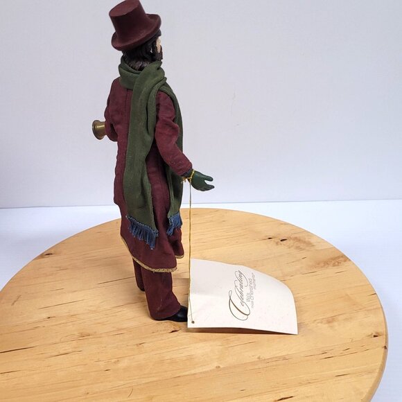 Village Caroler Man Mr Evan Ringing Bell Christmas Around the World 11.5'' H - Picture 3 of 7
